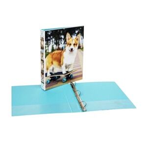 NEW Avery Pembroke Welsh Corgi Dog Skateboard 3 Ring 1" Binder Holds 175 Sheets